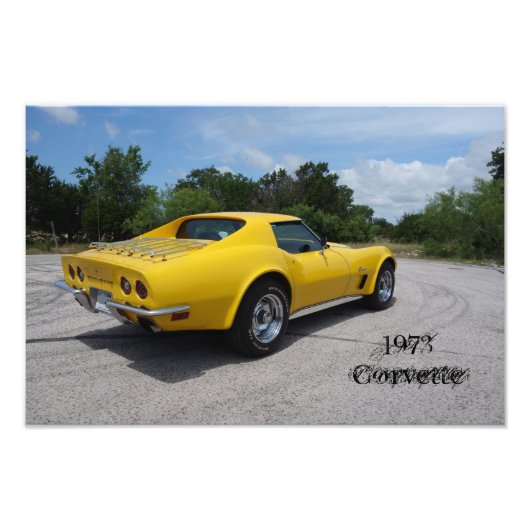 Yellow 1973 Corvette Stingray Fotodruck (Vorne)