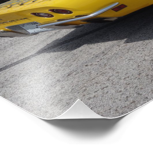 Yellow 1973 Corvette Stingray Fotodruck (Ecke)