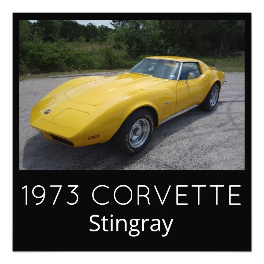 Yellow 1973 Corvette Stingray Fotodruck (Vorne)