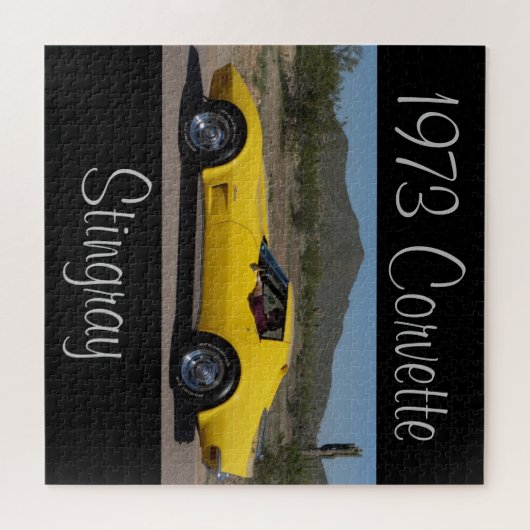 Yellow 1973 Corvette Stingray Puzzle (Horizontal)