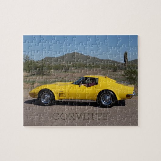 Yellow 1973 Corvette Stingray Puzzle (Horizontal)