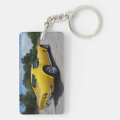Yellow 1973 Corvette Stingray Schlüsselanhänger (Rückseite)
