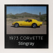 Yellow 1973 Corvette Stingray Square Puzzle (Vertikal)