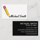 Yellow #2 Stift Writer Editor Blogger Visitenkarte (Vorne/Hinten)