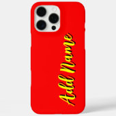 Yellow 3D Black Modern Name | Trendy Cool Red Case-Mate iPhone Hülle (Rückseite)