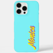 Yellow 3D Indigo Moderner Name | Funny Electric Bl Case-Mate iPhone Hülle (Rückseite)