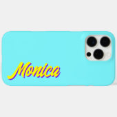Yellow 3D Indigo Moderner Name | Funny Electric Bl Case-Mate iPhone Hülle (Rückseite (Horizontal))
