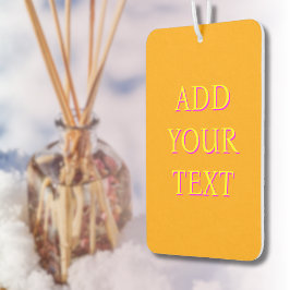 Yellow 3D Magazine Moderner Name | Trendy Cool Ora Autolufterfrischer