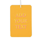 Yellow 3D Magazine Moderner Name | Trendy Cool Ora Autolufterfrischer (Vorderseite)