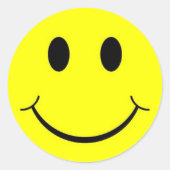 Yellow 70er Happy Face Stickers (Vorderseite)