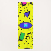Yellow 80er Memphis Abstrakt Style Retro Monogram Yogamatte (Vorderseite)