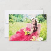 Yellow Abschluss Foto Vielen Dank Dankeskarte (Rückseite)