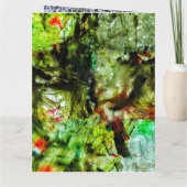 Yellow abstract Folded Greeting Card,Bright color Karte (Rückseite)