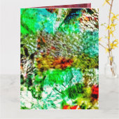 Yellow abstract Folded Greeting Card,Mild yellow  Karte (Gelbe Blume)