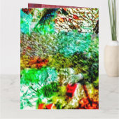 Yellow abstract Folded Greeting Card,Mild yellow  Karte (Rückseite)