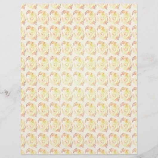 Yellow Abstract Roses Bulk Scrapbook Paper Pages Flyer (Vorne)