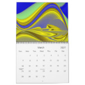 Yellow abstrakt Fantasy 3D Art Kalender (Mär 2027)