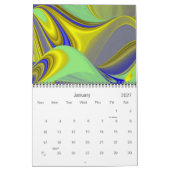 Yellow abstrakt Fantasy 3D Art Kalender (Jan 2027)