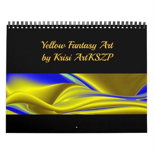 Yellow abstrakt Fantasy 3D Art Kalender (Titelbild)