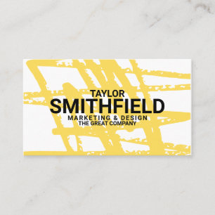 Yellow Abstrakt Paint Spritzer Business Card Visitenkarte