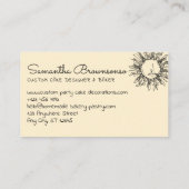 Yellow Abstrakt Spiritual Celestial Sun Tarot Visitenkarte (Rückseite)