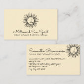 Yellow Abstrakt Spiritual Celestial Sun Tarot Visitenkarte (Vorne/Hinten)