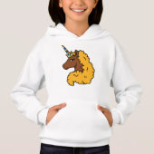 Yellow Afro Unicorn Hoodie (Vorderseite)