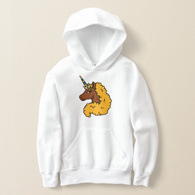 Yellow Afro Unicorn Hoodie (Ablage )