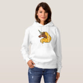 Yellow Afro Unicorn Hoodie (Vorne ganz)