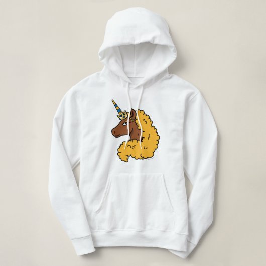 Yellow Afro Unicorn Hoodie (Design vorne)