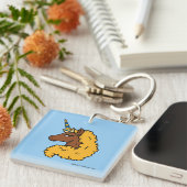 Yellow Afro Unicorn Schlüsselanhänger (Vorderseite rechts)