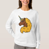Yellow Afro Unicorn T-Shirt (Vorderseite)