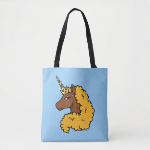 Yellow Afro Unicorn Tasche