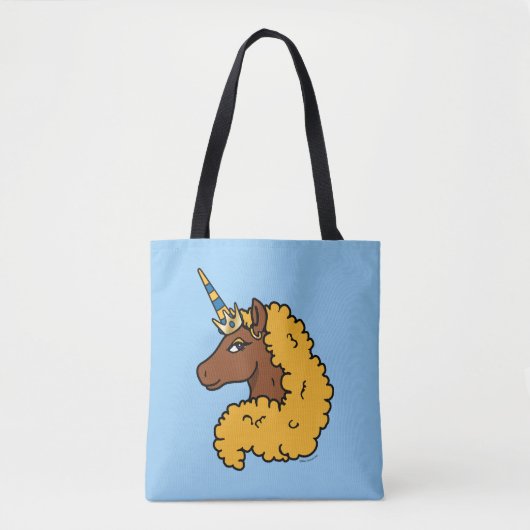 Yellow Afro Unicorn Tasche (Vorderseite)