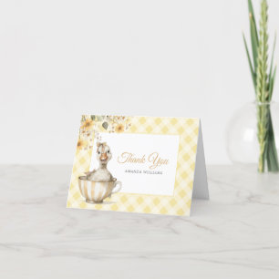 Yellow Albern Goose Baby Dusche Danke Karte