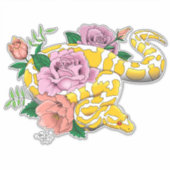 Yellow Albino Ball Python Aufkleber (Vorderseite)