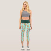 Yellow Albino Ball Python Capri Leggings (Vorderseite)