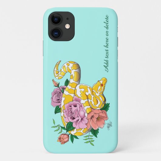 Yellow Albino Ball Python Case-Mate iPhone Hülle (Rückseite)