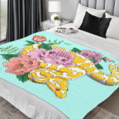 Yellow Albino Ball Python Fleecedecke