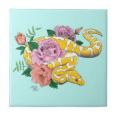 Yellow Albino Ball Python Fliese (Vorderseite)