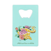 Yellow Albino Ball Python Geldbeutel Flaschenöffner (Vorderseite)