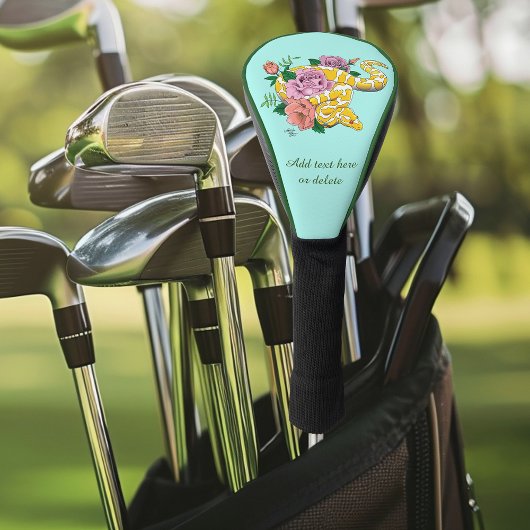 Yellow Albino Ball Python Golf Headcover