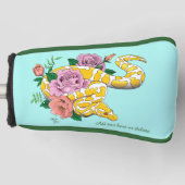 Yellow Albino Ball Python Golf Headcover (Vorderseite)