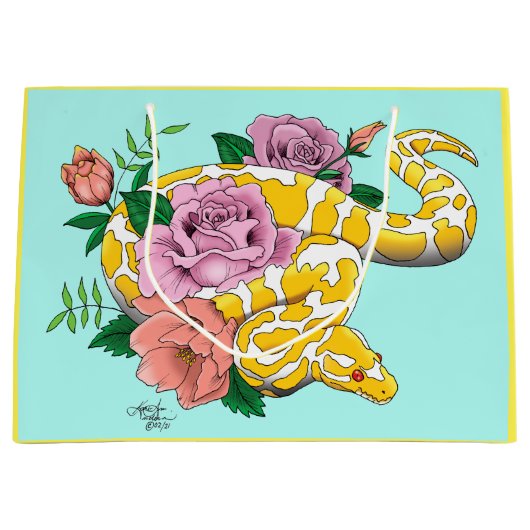Yellow Albino Ball Python Große Geschenktüte (Vorderseite)