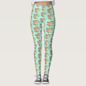 Yellow Albino Ball Python Leggings (Vorderseite)