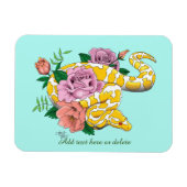Yellow Albino Ball Python Magnet (Horizontal)