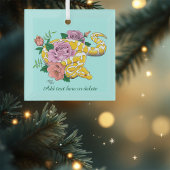 Yellow Albino Ball Python Ornament Aus Glas