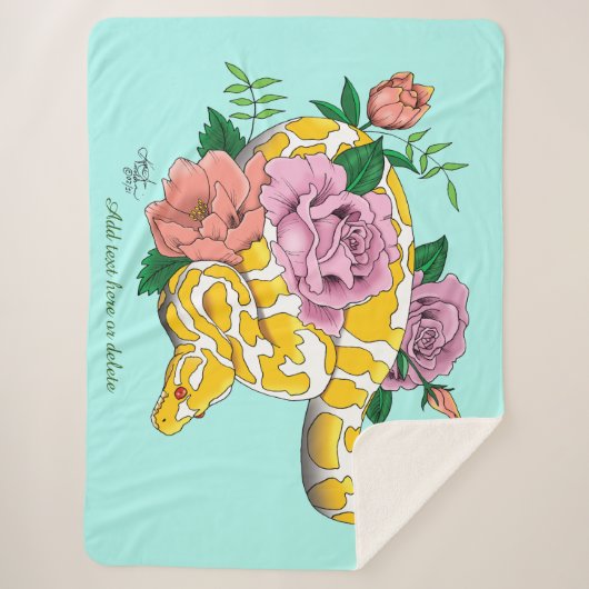 Yellow Albino Ball Python Sherpadecke (Vorderseite)