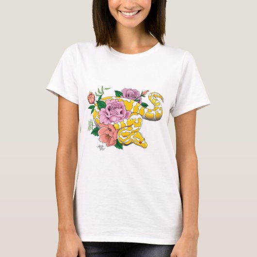 Yellow Albino Ball Python T-Shirt (Vorderseite)