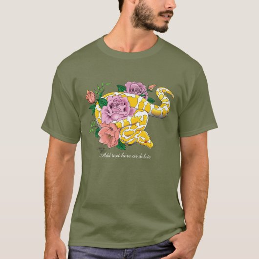 Yellow Albino Ball Python T-Shirt (Vorderseite)